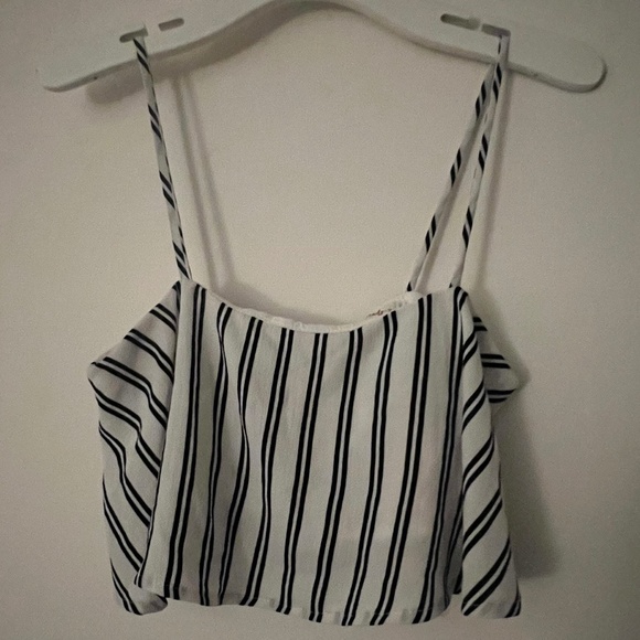 White & black stripe 2 piece set - Picture 1 of 10